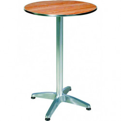 275 Weighted aluminium table, stainless steel or wooden top