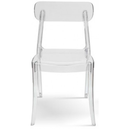 988  Sedia impilabile, struttura in polipropilene trasparente