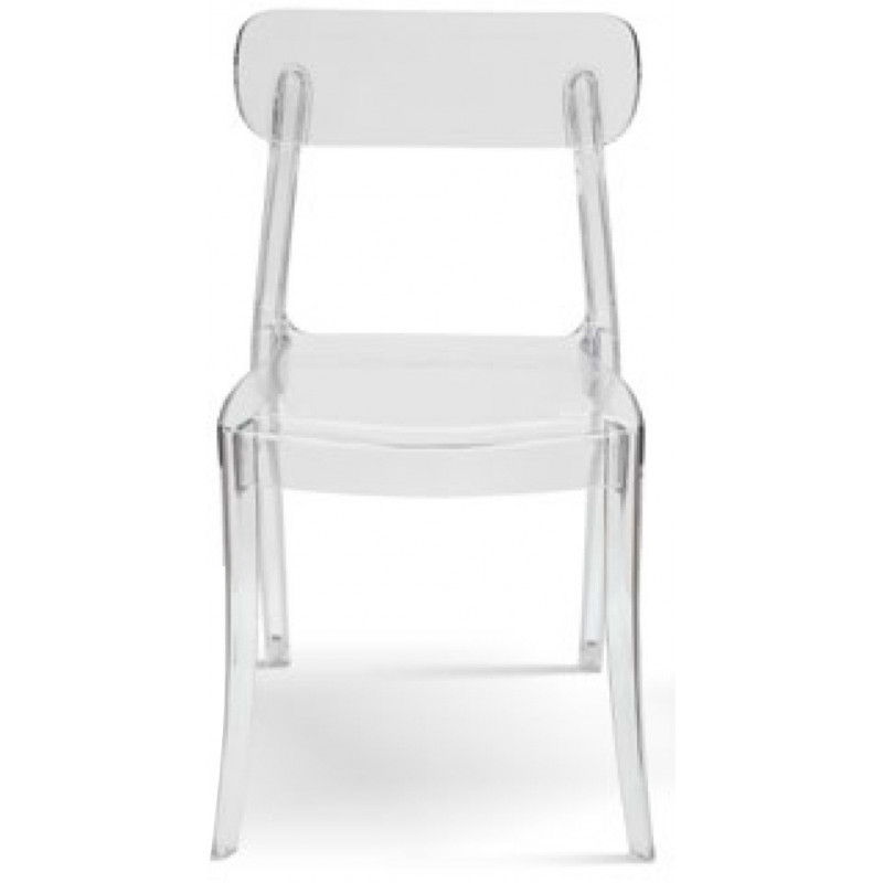 988  Sedia impilabile, struttura in polipropilene trasparente