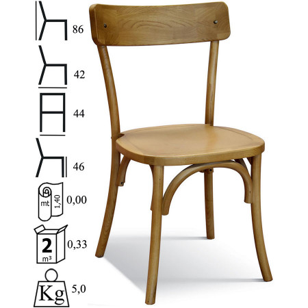 996  Sedia in legno finita naturale o bianca