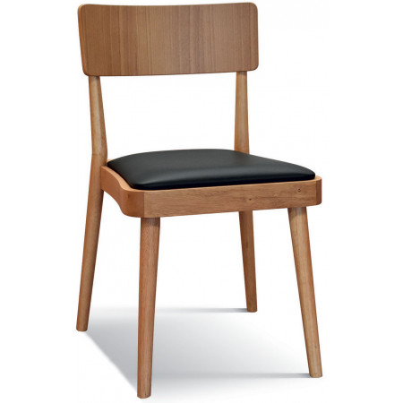 997  Sedia in legno tappezzata ecopelle, 5 finiture