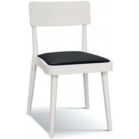 997  Sedia in legno tappezzata ecopelle, 5 finiture