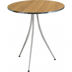 BT277  Chromed steel table base, max top cm 70