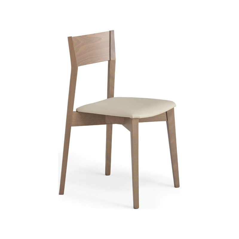 1002  Sedia impilabile in faggio grezza o finita, finiture a scelta