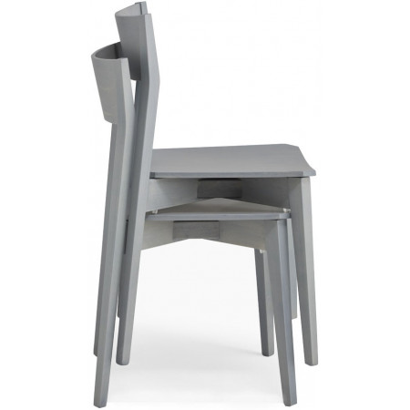 1002  Sedia impilabile in faggio grezza o finita, finiture a scelta