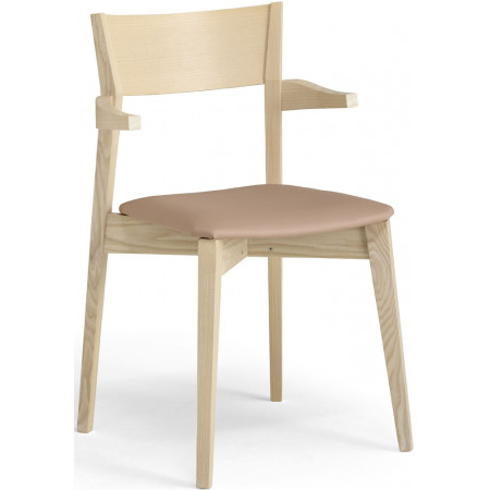 1002C  Sedia capotavola impilabile in faggio grezza o finita, finiture a scelta