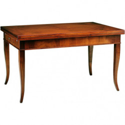 203 Tavolo a libro o con 2 allunghe, piano intarsiato, grezzo o finito, finiture a scelta