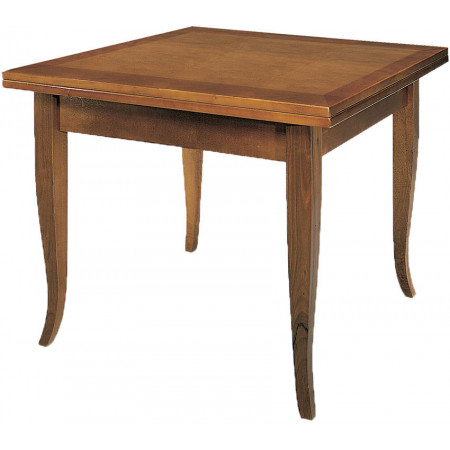 203 Tavolo a libro o con 2 allunghe, piano intarsiato, grezzo o finito, finiture a scelta