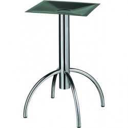 278 Table with chromed steel base,  max melamine veneered ø cm 80 top