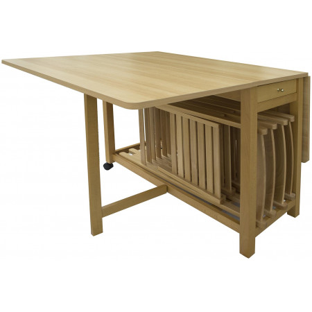 238 Tavolo/consolle con piano apribile, finito naturale o noce