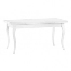 2008 Extending table veneered top, matte white lacquered top