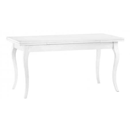 2008 Extending table veneered top, matte white lacquered top
