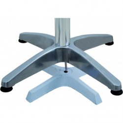 copy of 273  Aluminium weighted table base, stainless steel top flowers finished