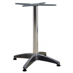 copy of 273  Aluminium weighted table base, stainless steel top flowers finished