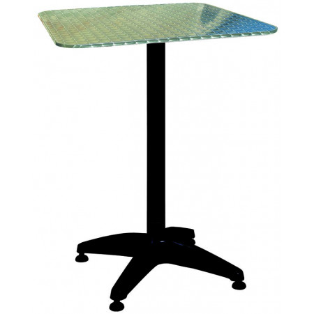 copy of 273  Aluminium weighted table base, stainless steel top flowers finished