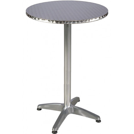 copy of 273  Aluminium weighted table base, stainless steel top flowers finished