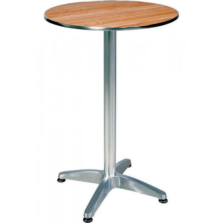 copy of 273  Aluminium weighted table base, stainless steel top flowers finished