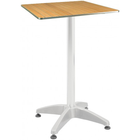 copy of 273  Aluminium weighted table base, stainless steel top flowers finished