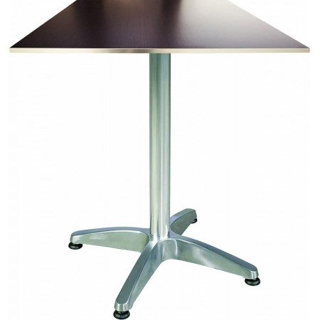 273T Tavolo con base appesantita in alluminio lucido, piano in nobilitato