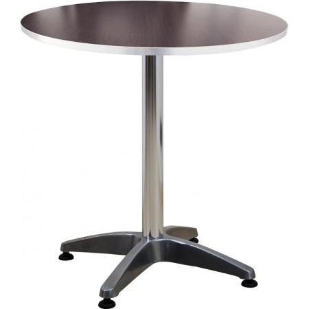 273T Tavolo con base appesantita in alluminio lucido, piano in nobilitato