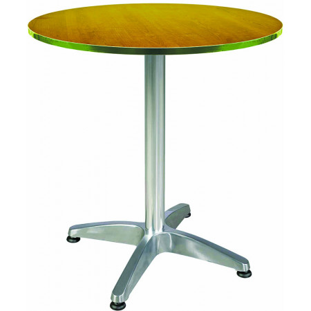 273T Tavolo con base appesantita in alluminio lucido, piano in nobilitato