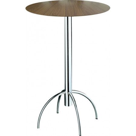 278T  Tavolo con base cromata, piano a scelta