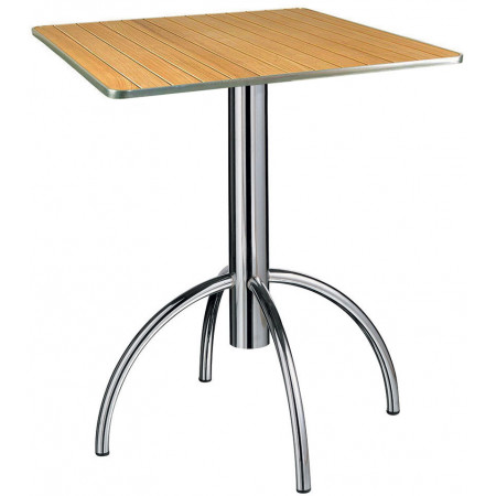 278T  Tavolo con base cromata, piano a scelta