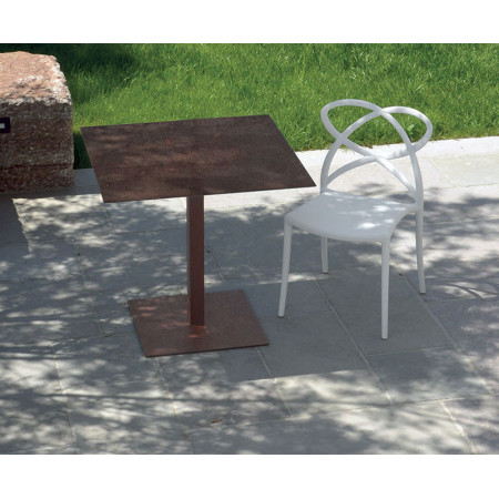 2303  Base tavolo H73 in acciaio 3 finiture, piano a scelta