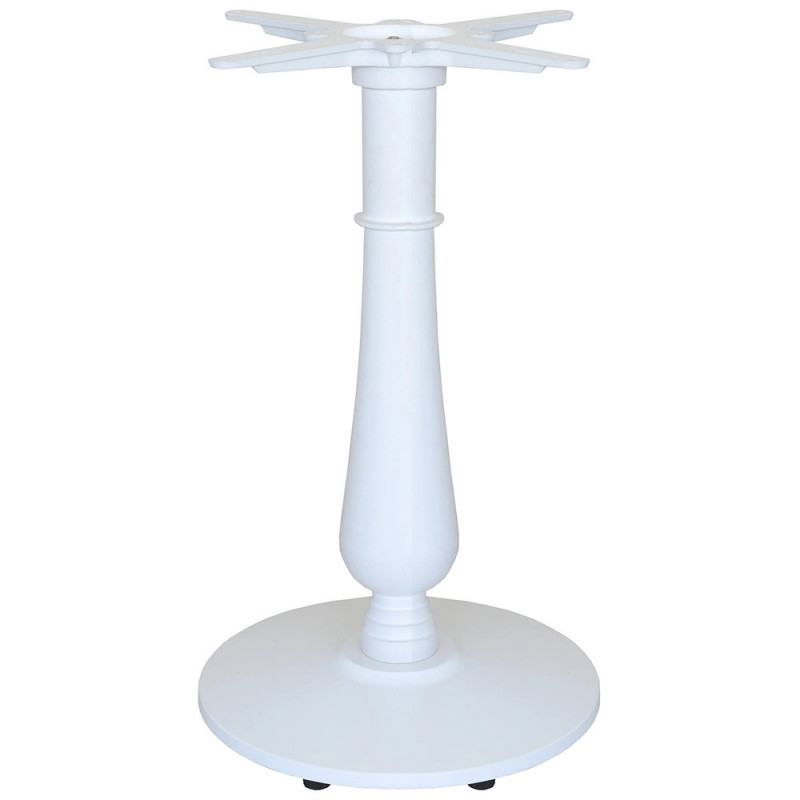 2391  Base tavolo H73 in acciaio bianca o nera, piano a scelta