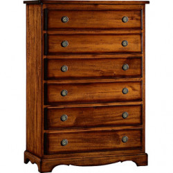 2103 Tanganica veneered chest of drawers furniture, walnut or matt white finished