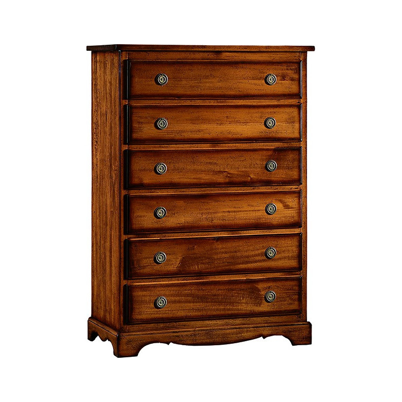 2103 Tanganica veneered chest of drawers furniture, walnut or matt white finished