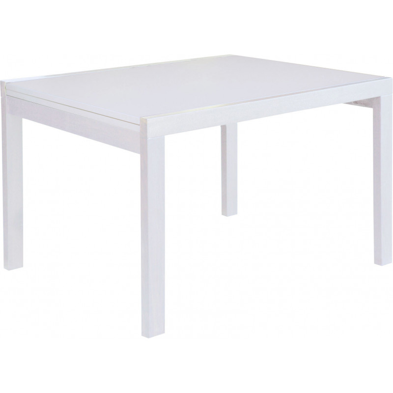 2216  Tavolo allungabile con piani a scorrimento interno in melaminico frassino bianco