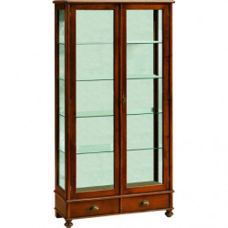 2118 Raw or finished library - crystal cabinet, upholster back optional, finishes to choice