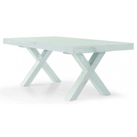 2242  Tavolo allungabile con piano in melaminico bianco, legno vecchio, o rovere