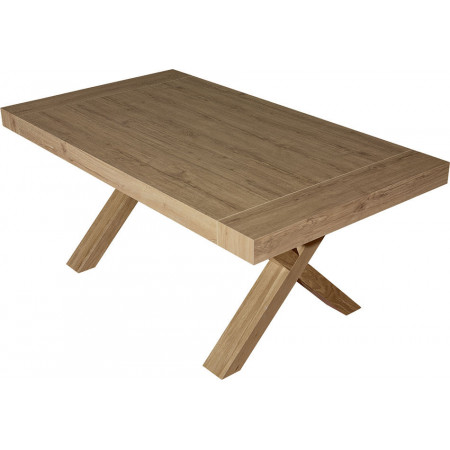 2242  Tavolo allungabile con piano in melaminico bianco, legno vecchio, o rovere