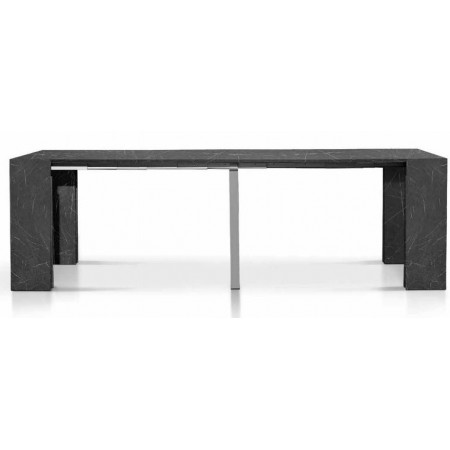 2245  Tavolo-consolle allungabile in melaminico bianco o marmo nero