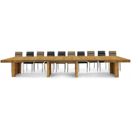 copy of 2268 Extending table,  durmast wood, worn white, aged wood melaminie finished