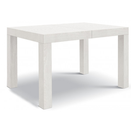 2315  Tavolo allungabile con piano in melaminico grigio cemento, bianco, rovere vivo