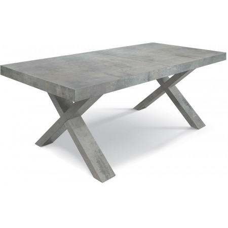 2323  Tavolo allungabile con base e piano in melaminico rovere, bianco, o cemento