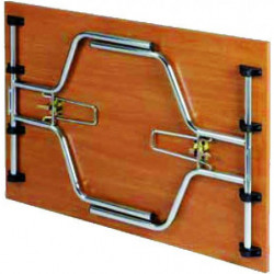 2154 Tavolo con base cromata chiudibile