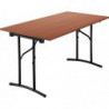 2154 tavolo con base cromata chiudibile, piano max cm 200