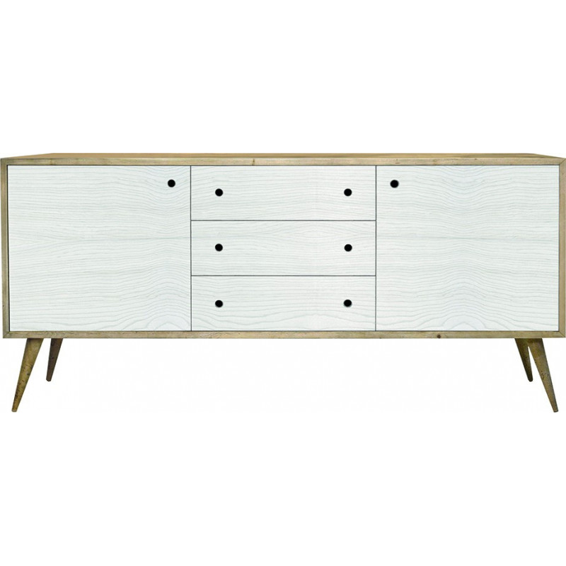 2172  Brushed fir wood chest of drawers furniture, white, natural or two tone finished