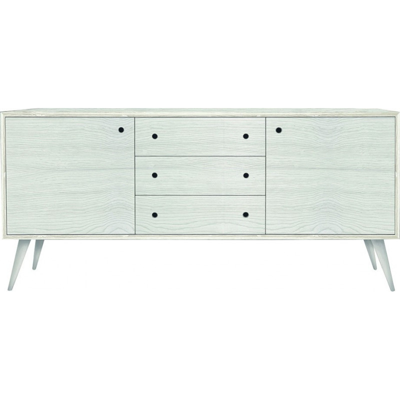 2172 Mobile cassettiera in abete spazzolato bianco, naturale o bicolore