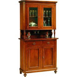 2174/2P  Raw or finished tulipier/poplar wood 2 doors showcase cabinet, cm 113x47 H213, finishes to choice