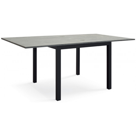 2354  Tavolo a libro o allungabile con base in metallo e piano in melaminico grigio cemento