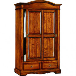 2182S Raw or finished poplar wood/tanganyika sliding doors wardrobe, finishes to choice