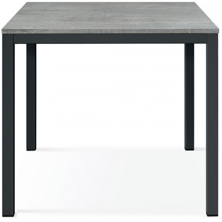 2365  Tavolo fisso con base in metallo e piano in melaminico rovere, cemento , o bianco