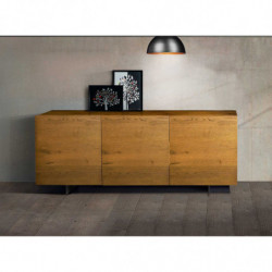 2295  Mobile credenza a 3 ante impiallacciato rovere nodato finito grano