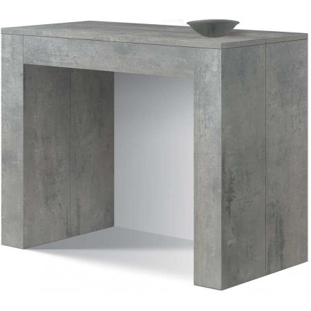 2368  Tavolo consolle allungabile, piano in melaminico rovere, olmo perlato, bianco, o cemento