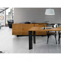 2295  Mobile credenza a 3 ante impiallacciato rovere nodato finito grano